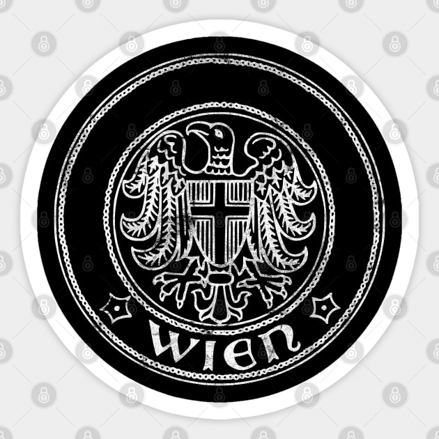 Vienna/Wien, Austria - Vintage Look Design Sticker by DankFutura